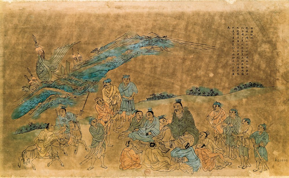 古い中国拓本　孔子見老子　161x31cm 古い中国拓本 孔子見老子 161x31cmの通販 by kOYUMI's shop｜ラクマ