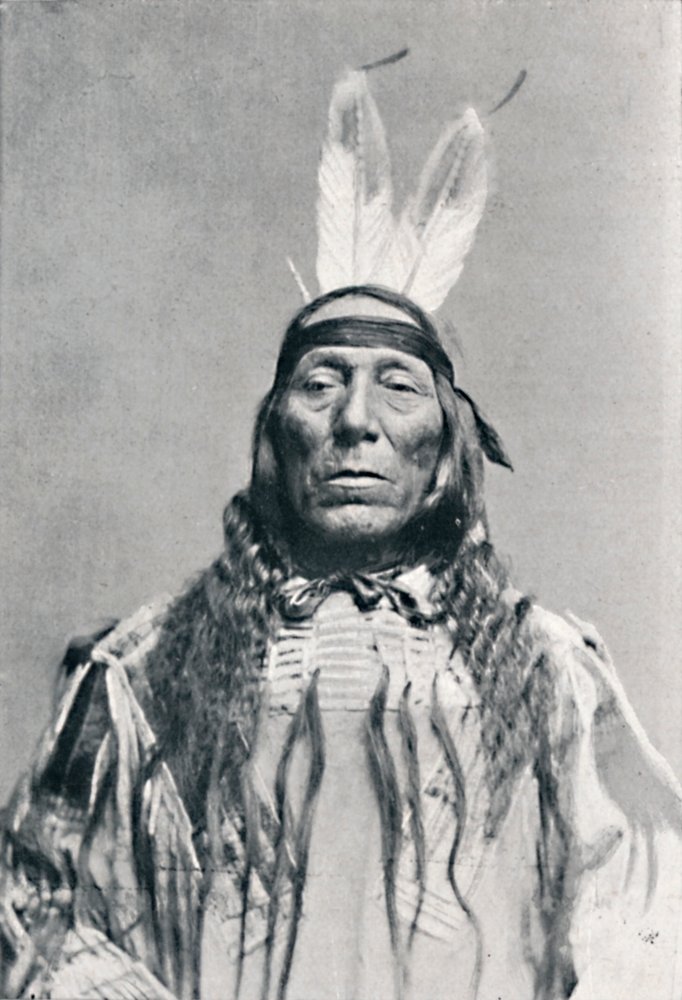苏族印第安人的全脸视图，1912年