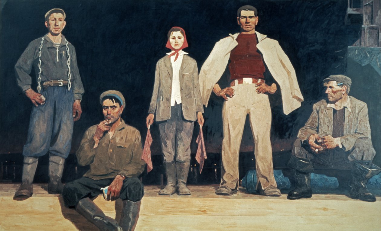 布拉茨克1957年的建筑师，维克多·波普科夫，社会主义现实主义。 作者 不明