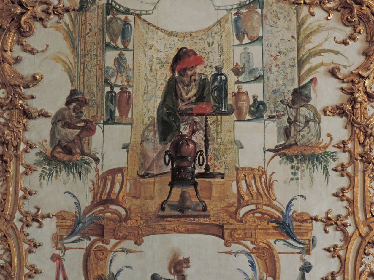 Chantilly，Chateau：1737年Christophe Huet在Grande Singerie装饰的细节 作者 不明