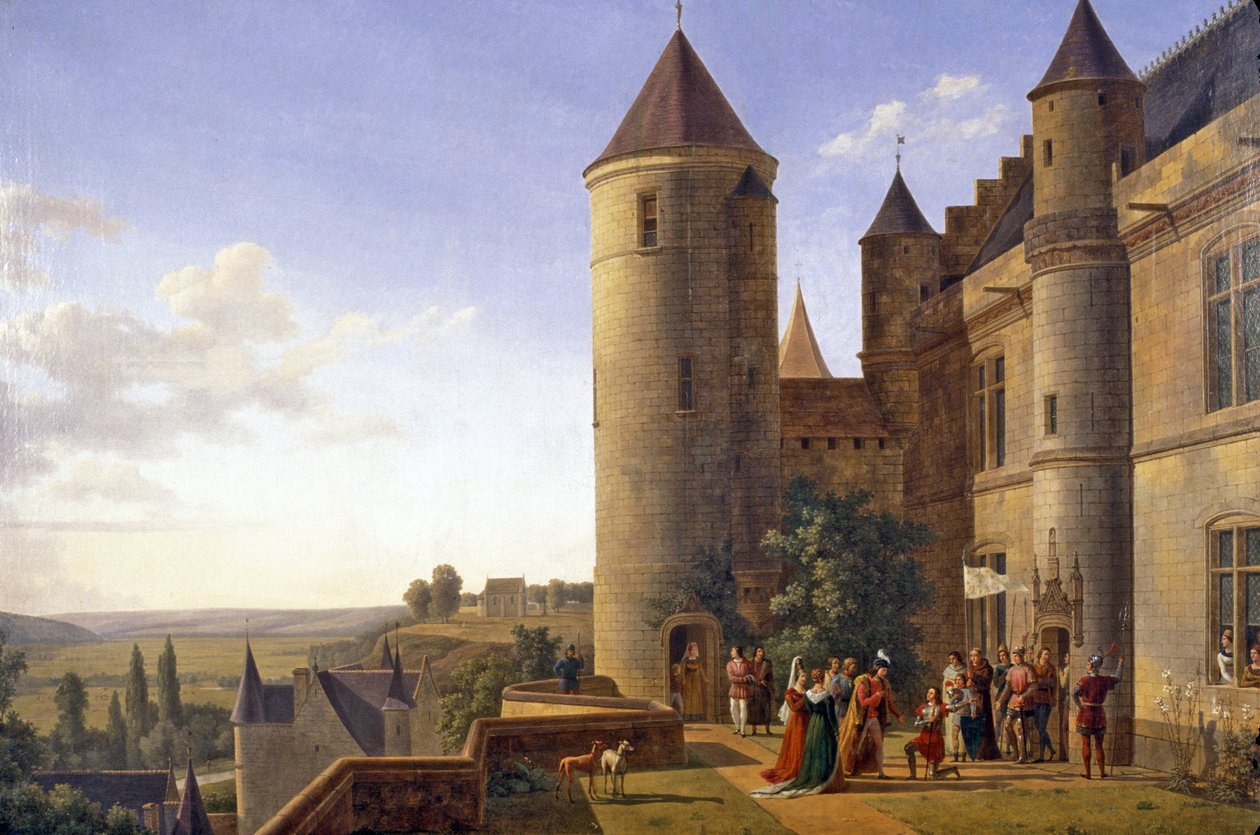 Indre＆Loire N * 183  - 洛什城堡 - 查理七世与圣女贞德在洛什的会面 - 由Alexandre Millin du Perreux（1764-1843） 作者 不明
