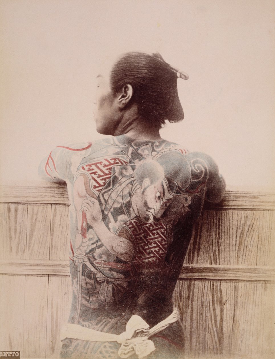 日本新郎纹身，1880年 作者 不明