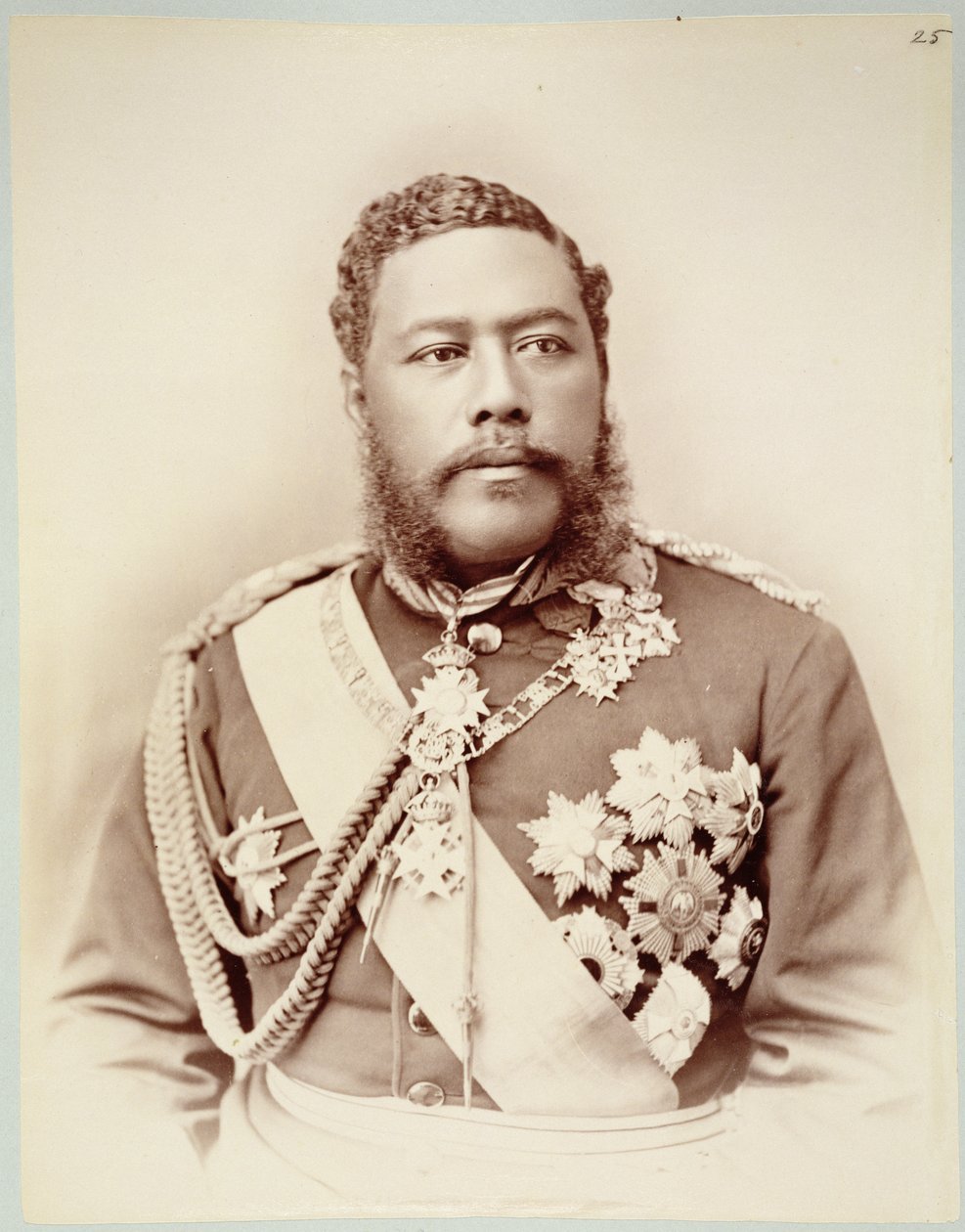 卡拉卡瓦国王（1836-91），c19th晚期（棕褐色照片） 作者 不明