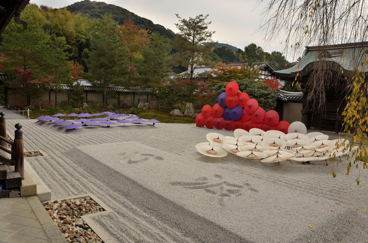 Kodai-ji或Kodaijusho-Zenji-Kyoto（日本）-Edo时代 - 佛教寺庙 - 步行花园与池塘和karesansui（干燥景观花园） - 由Kita no Mandokoro（丰臣秀吉的妻子）于1605年创立 作者 不明