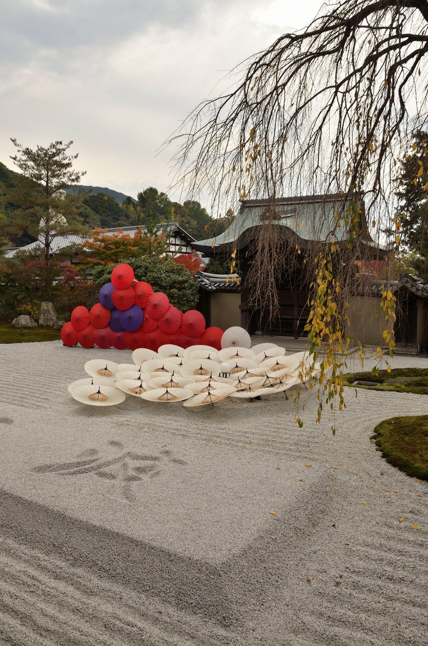 Kodai-ji或Kodaijusho-Zenji-Kyoto（日本）-Edo时代 - 佛教寺庙 - 步行花园与池塘和karesansui（干燥景观花园） - 由Kita no Mandokoro（丰臣秀吉的妻子）于1605年创立 作者 不明