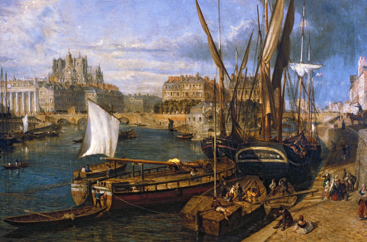 Loire Atlantique N * 120  - 南特 -  Dobree博物馆 - “”南特港“” -  William Parrot（1813-1869） - 绘画1804 作者 不明