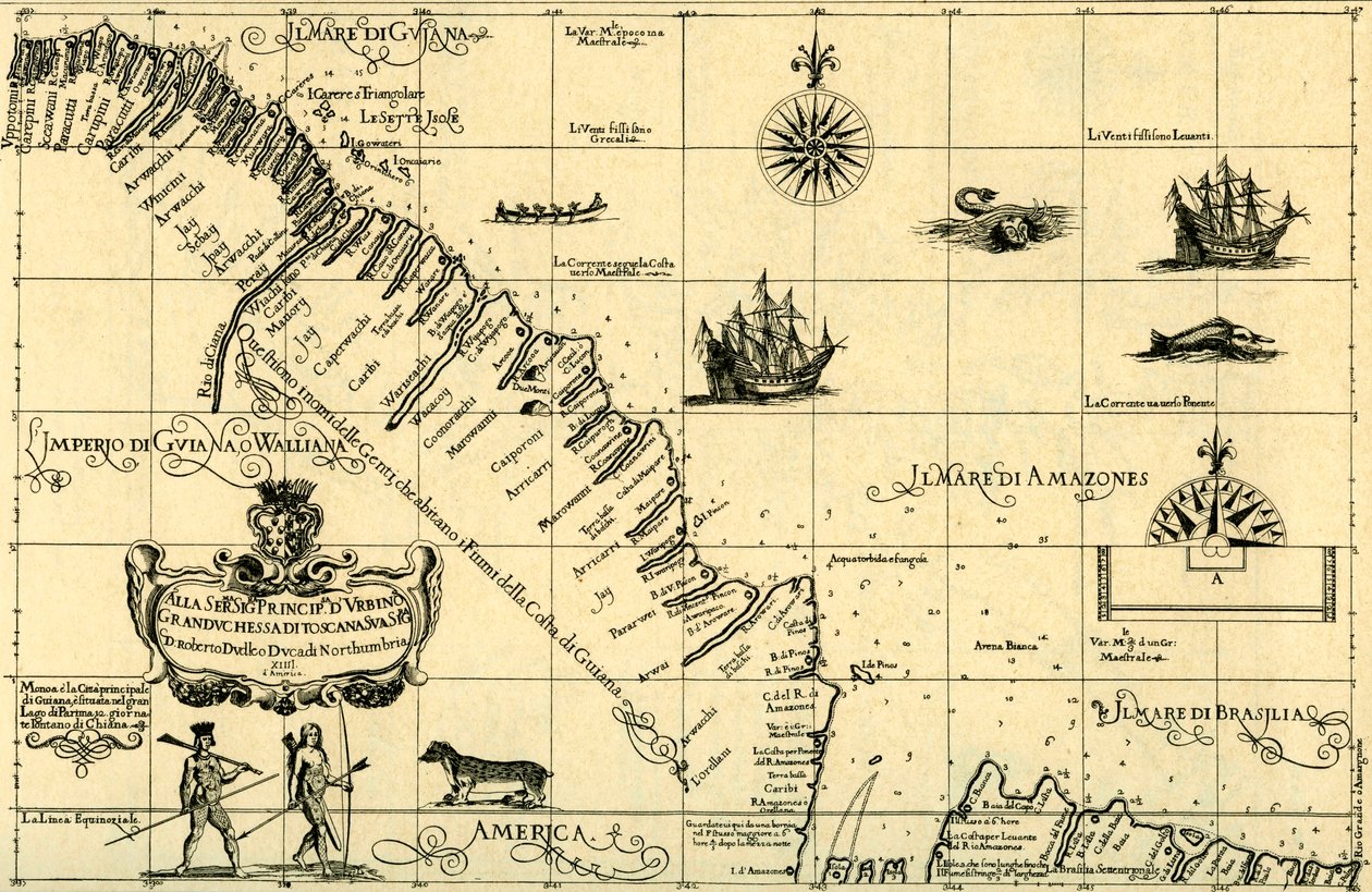圭亚那海岸地图，1646-47 作者 不明