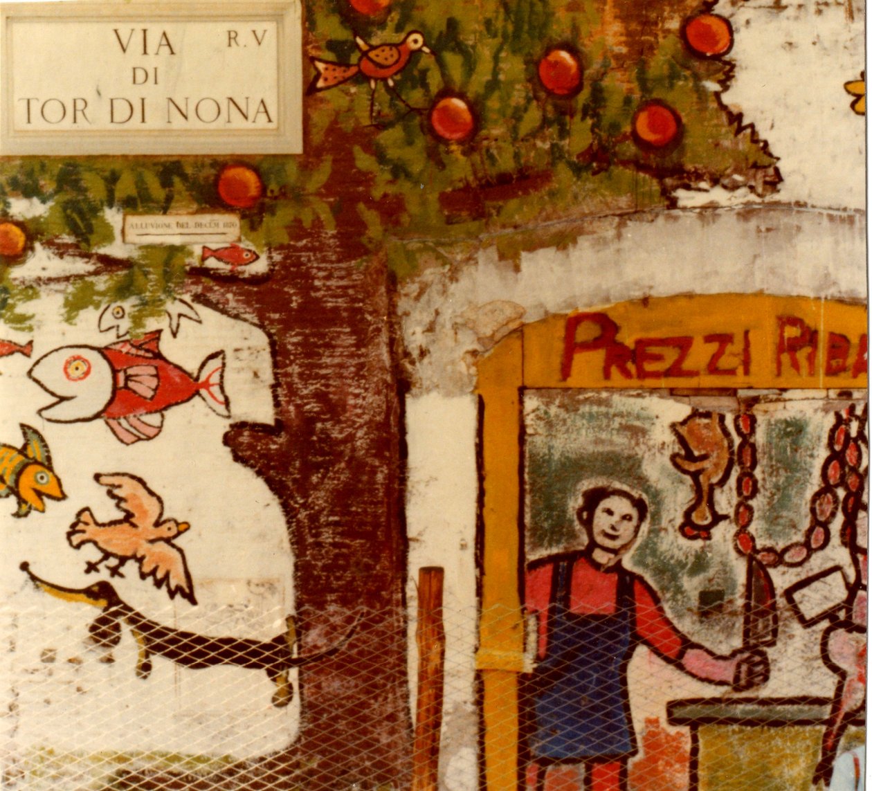 1977年，罗马Via di Tor di Nona的壁画 作者 不明