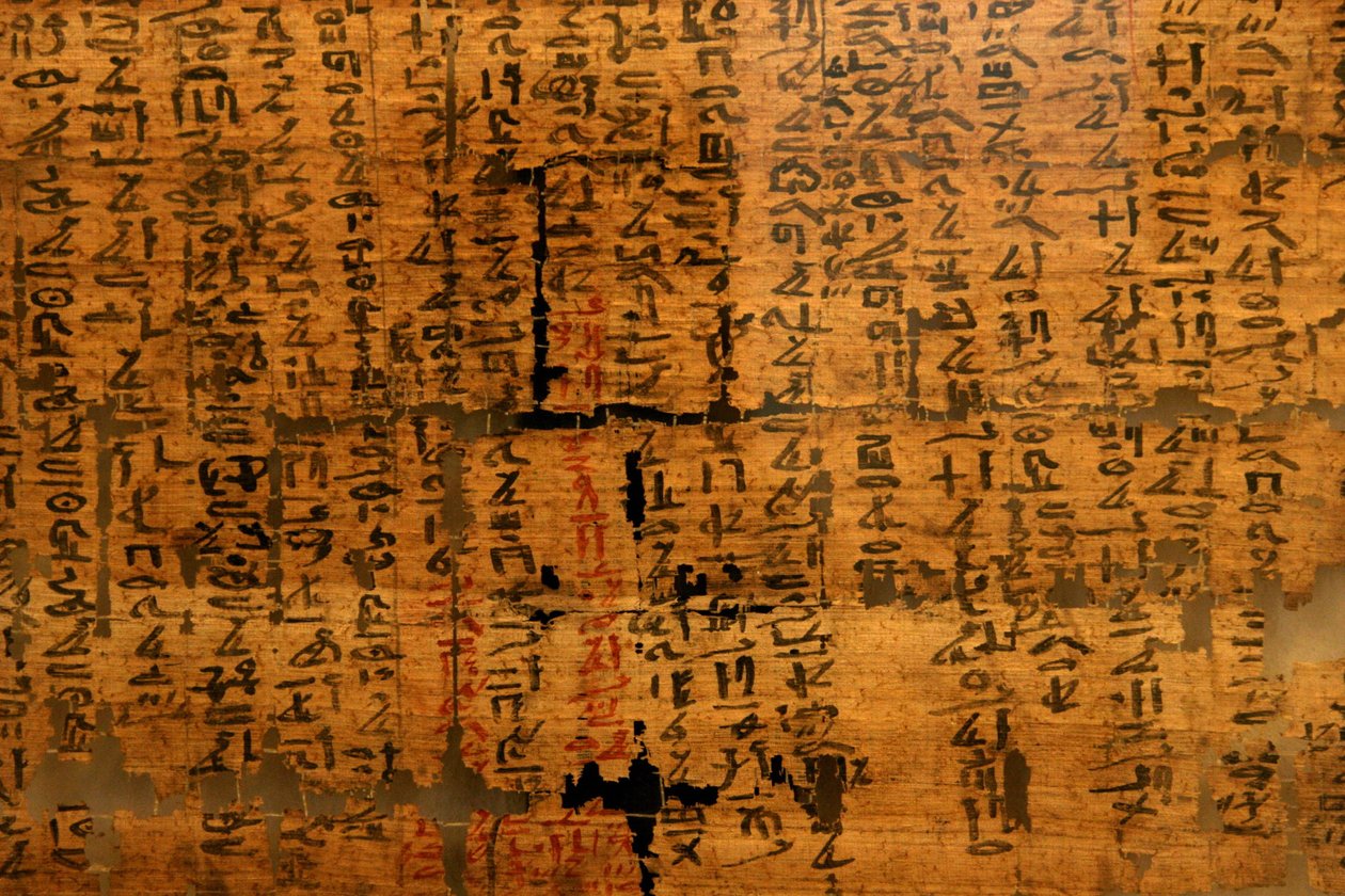 纸莎草未知XII：含有针对蛇咬伤的补救措施的文件，因为眼睛疼痛出现在Ramses III（1976-1646 BC）的范围内。都灵埃及博物馆。 作者 不明