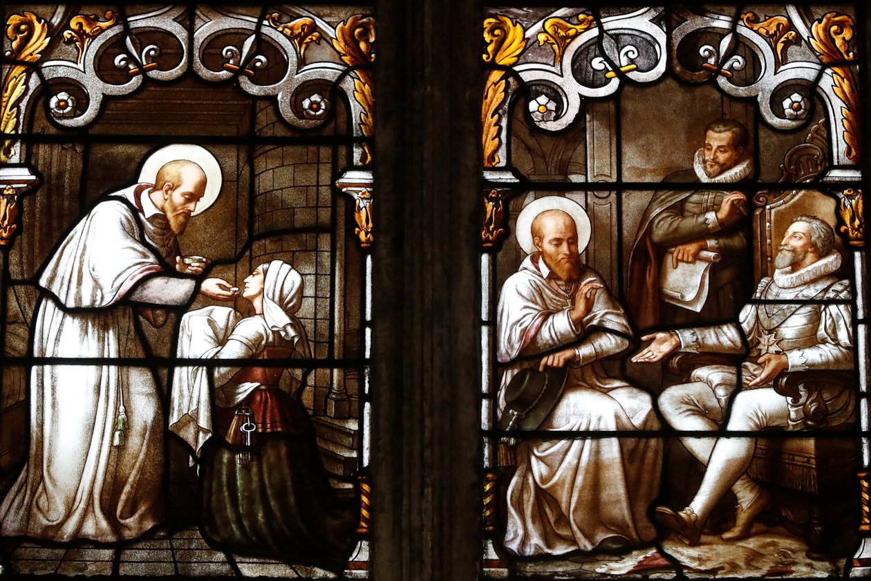 Saint Nizier教堂，彩色玻璃窗，St Francis de Sales，Claudius Lavergne（1815-1887），法国里昂 作者 不明