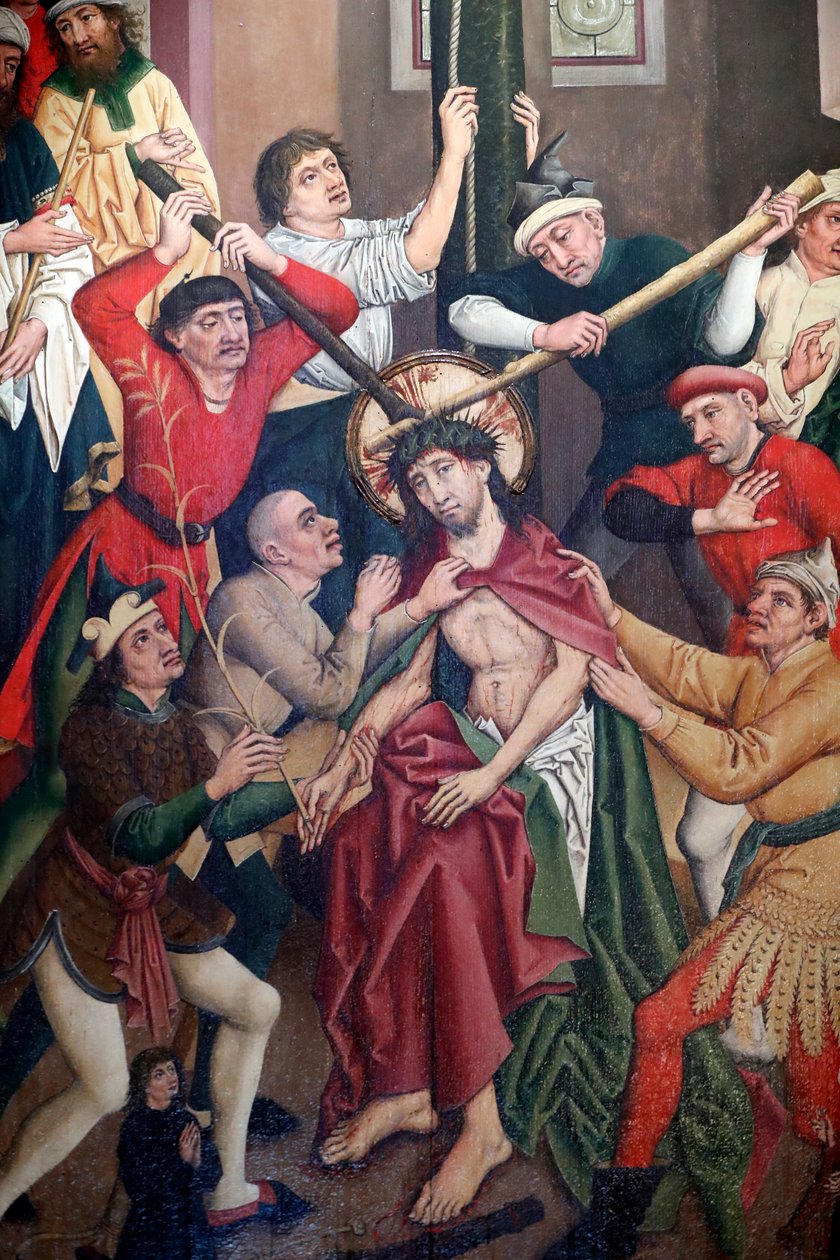 Saint-Pierre le Vieux天主教堂，基督在他的激情中，耶稣被鞭打并加冕荆棘，由法国斯特拉斯堡15世纪的Henri Lutzelman绘画。 作者 不明