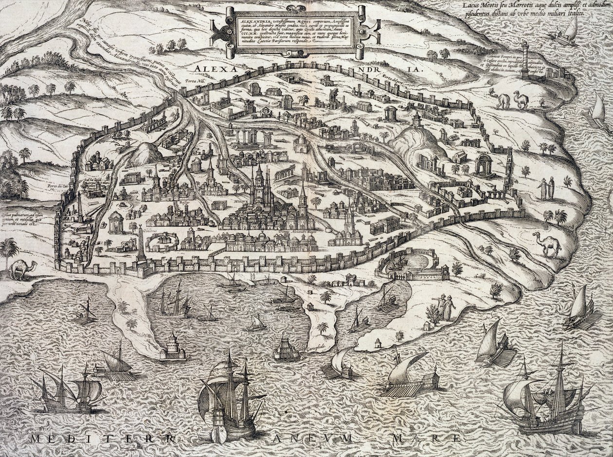 亚历山大镇的地图在埃及，c.1625 作者 不明