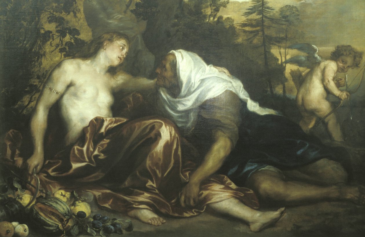 Vertunno和Pumona绘画，Van Dick艺术品，Palazzo Bianco，热那亚，Ligury，意大利 作者 不明