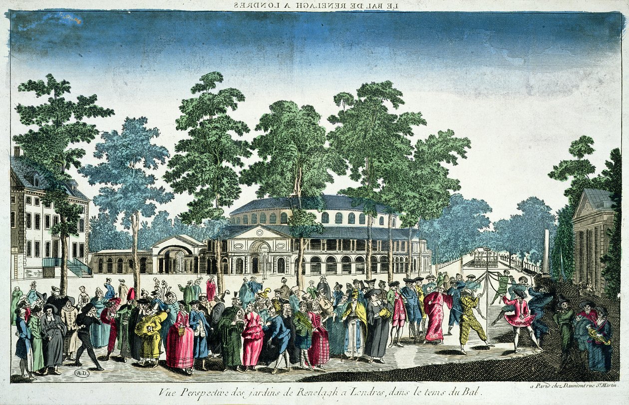 1751年5月24日在伦敦Ranelagh House圆形大厅庆祝乔治三世（1738-1820）威尔士亲王生日的球 作者 不明