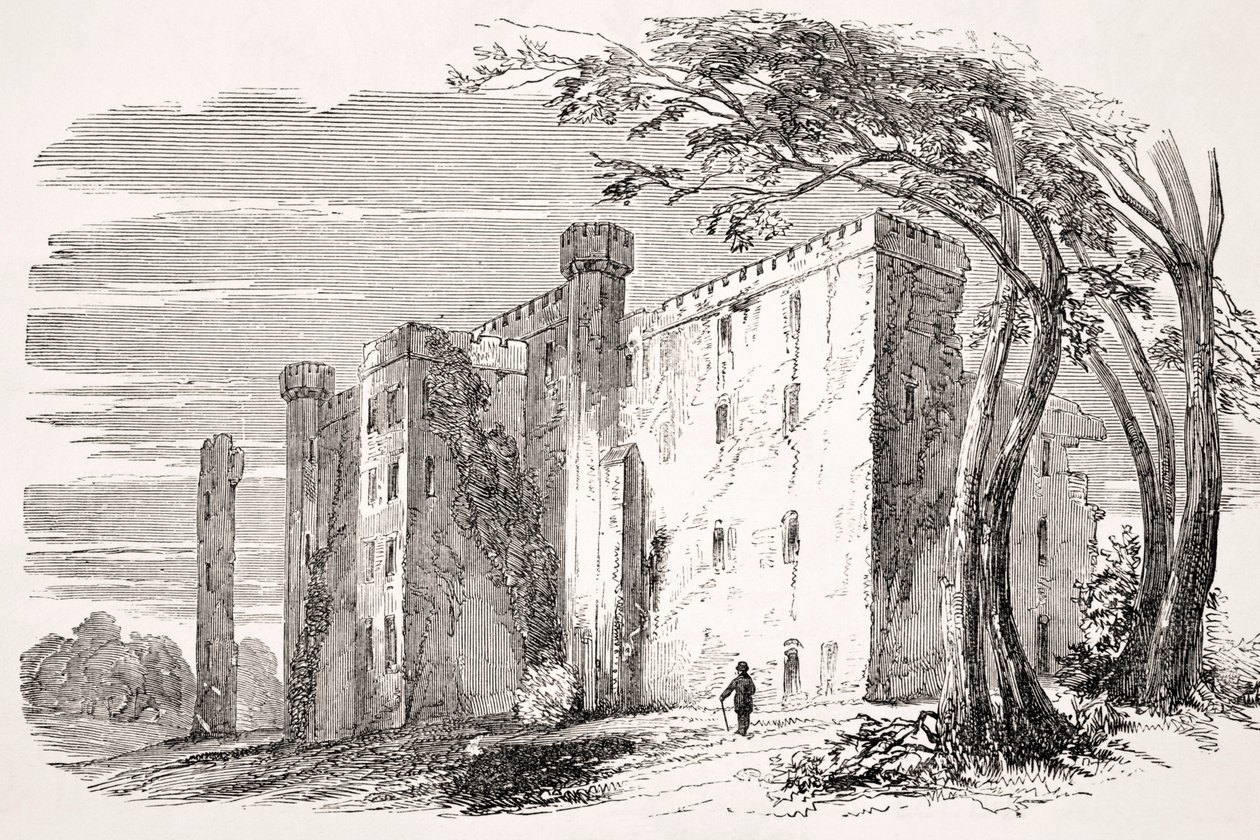 Dangan城堡，Meath郡，来自Brougham勋爵和其他人的“Old England&39;s Worthies”，出版于伦敦，1880年代（石版） 作者 英语学校