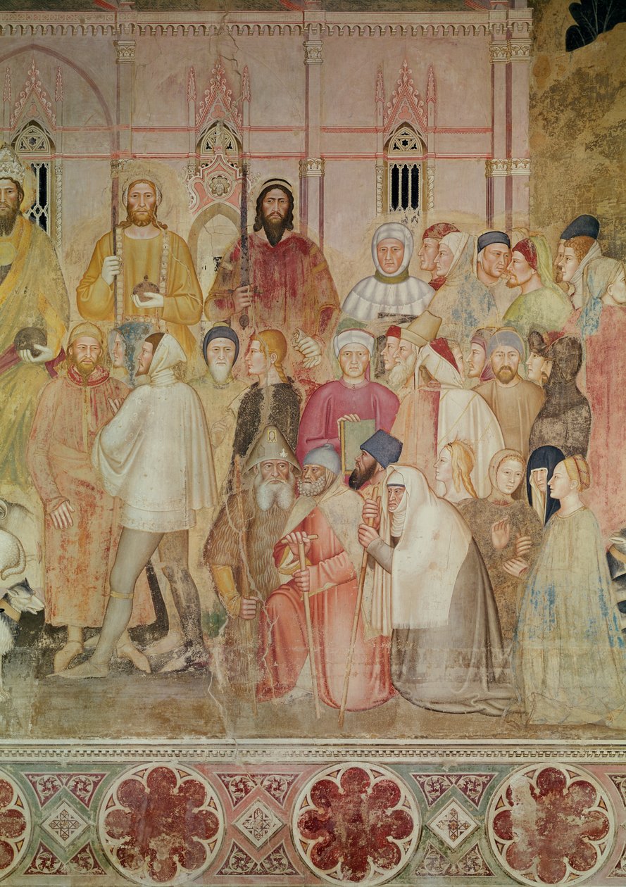 教会激进和胜利，世俗当局的右翼细节与圣母百花的背景，c.1366-68（细节72859,31612） 作者 安德里亚·迪·博纳乌托（Andrea di Bonaiuto）