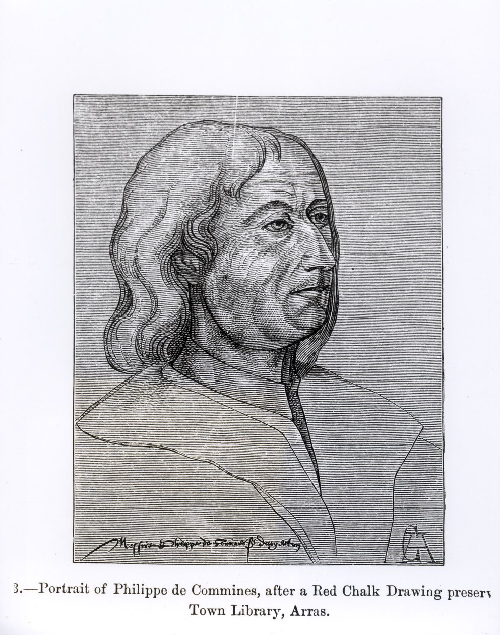 Philippe de Commines（c.1447-1511）的肖像，来自&39;中世纪和文艺复兴时期的科学与文学&39;，由Paul Lacroix编写和雕刻，1878年 作者 法语学校