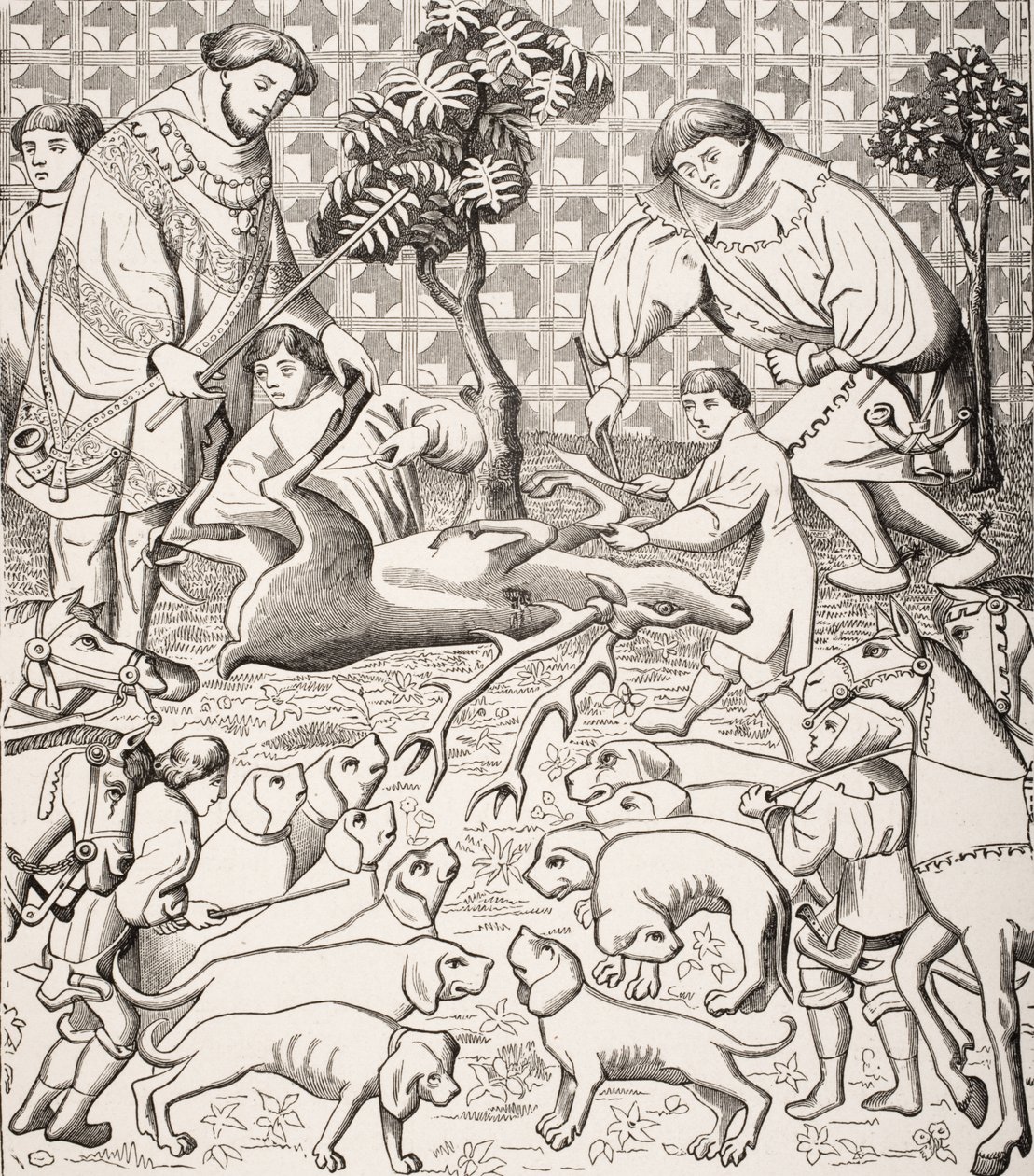 15世纪之后，由Gaston Phoebus撰写的“Des Deduits de la Chasse des Bestes Sauvages”，由Paul Lacroix撰写的“Le Moyen Age et La Renaissance”（1806-84）发表了一篇文章 作者 法语学校