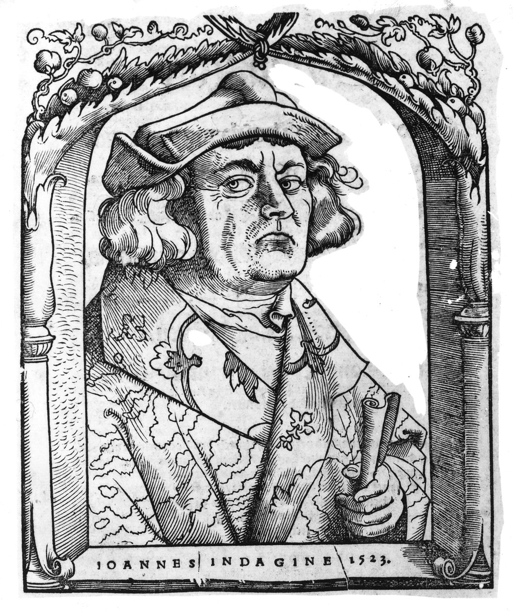在1531年斯特拉斯堡的Ioannes ab Indagine的“Chiromantia”中，Hans of Balagng Grien之后的Indagine的肖像，在19世纪晚期出版的“魔法史”中有所体现 作者 德国学校