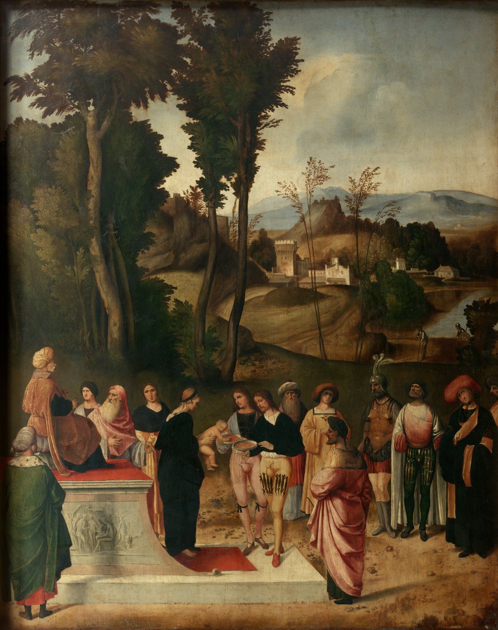 摩西接受火灾审判 作者 Giorgione da Castelfranco