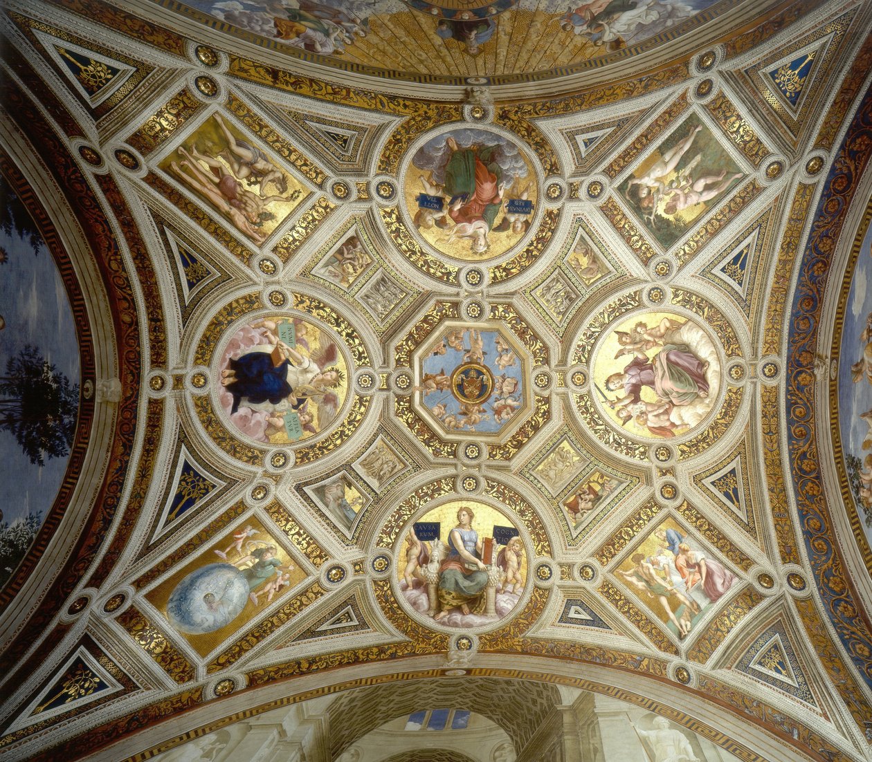 Estancia del Sello的拱顶 作者 拉斐尔（Raffaello Sanzio Raphael）