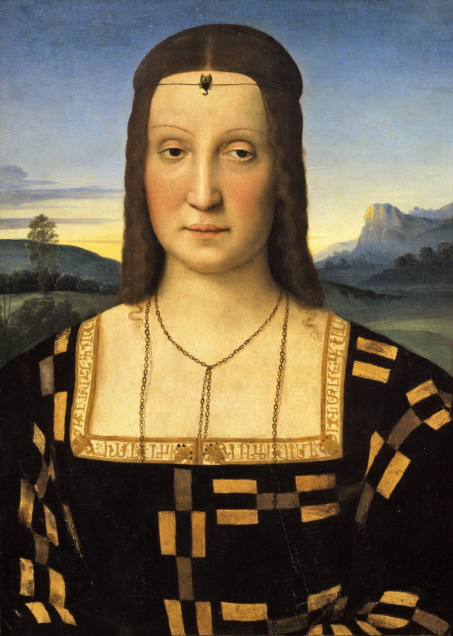 Elisabetta Gonzaga的肖像 作者 拉斐尔（Raffaello Sanzio Raphael）