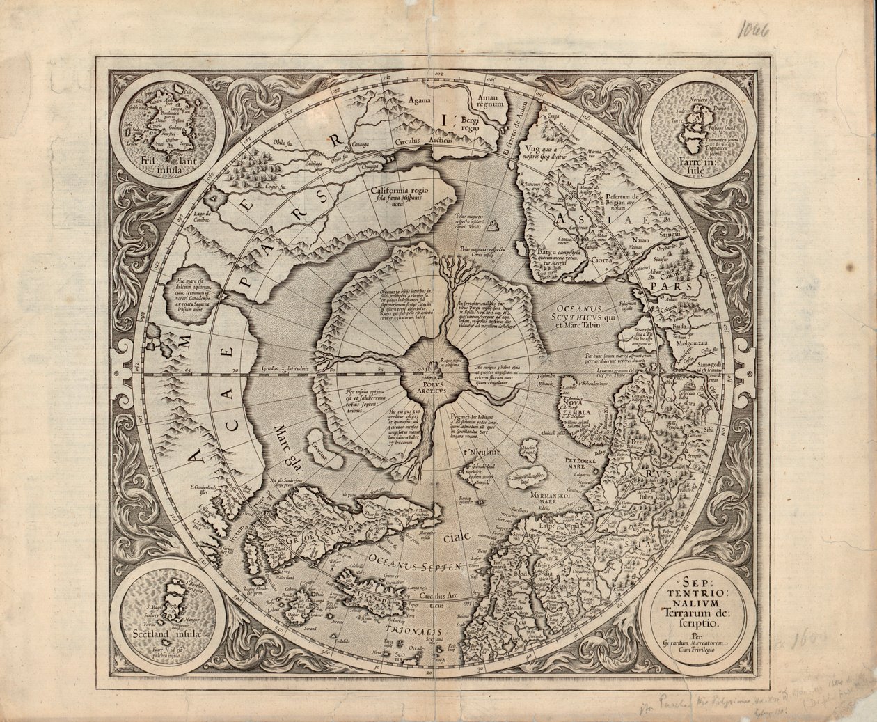 该地图发表于（1628年）并展示了北极北极 作者 未知未知