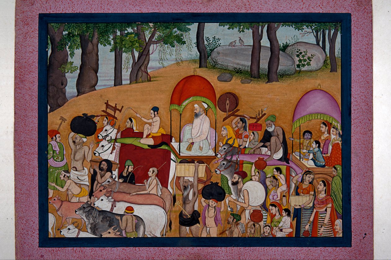 Nanda和其他牧牛人搬到温达文根据Bhagavata的故事 -  Purana 作者 不明