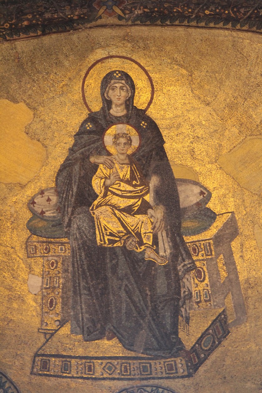 在圣索非亚大教堂的Theotokos 作者 不明