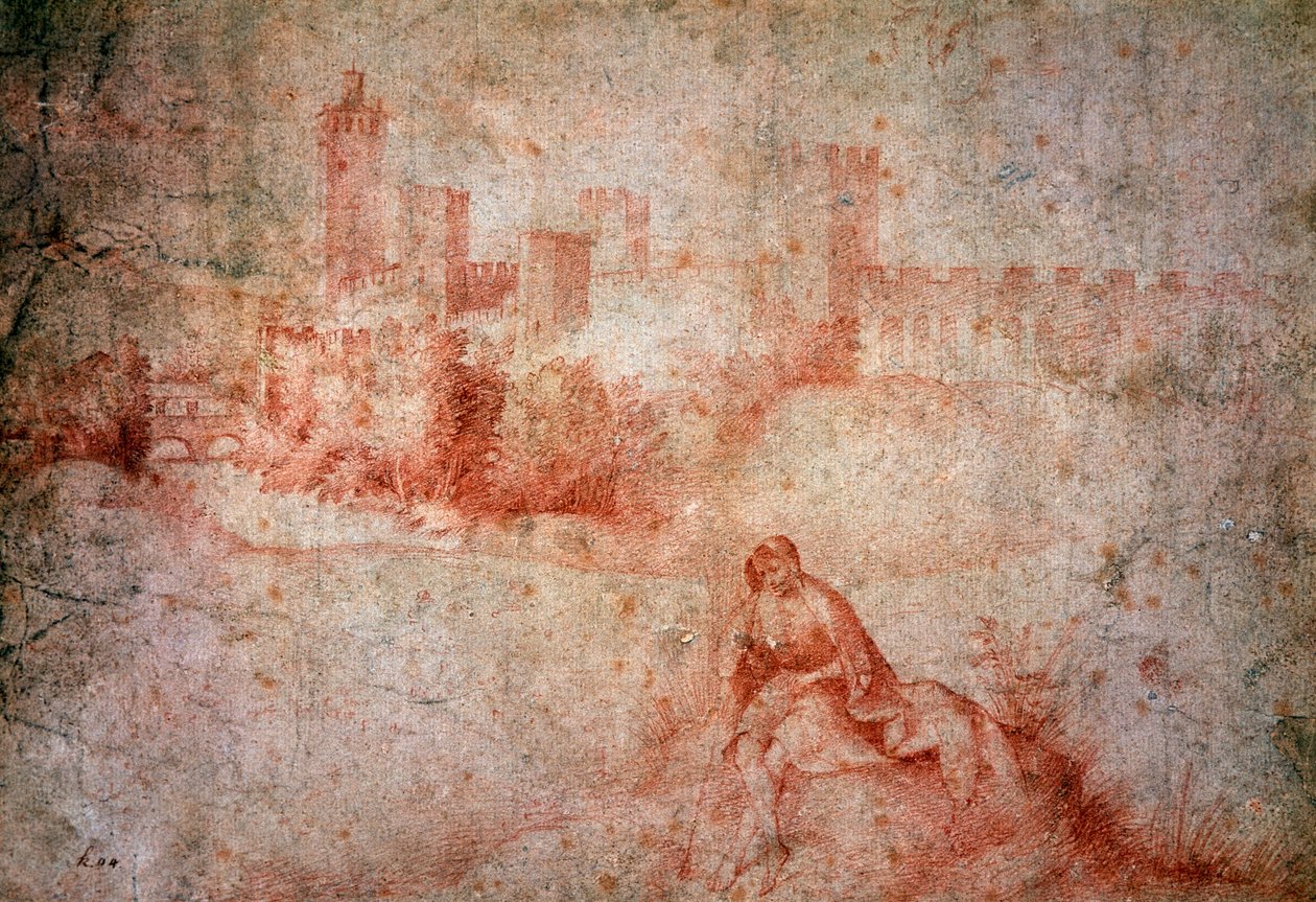 牧羊人和卡斯特弗兰科的景色（血色画） 作者 乔尔乔内