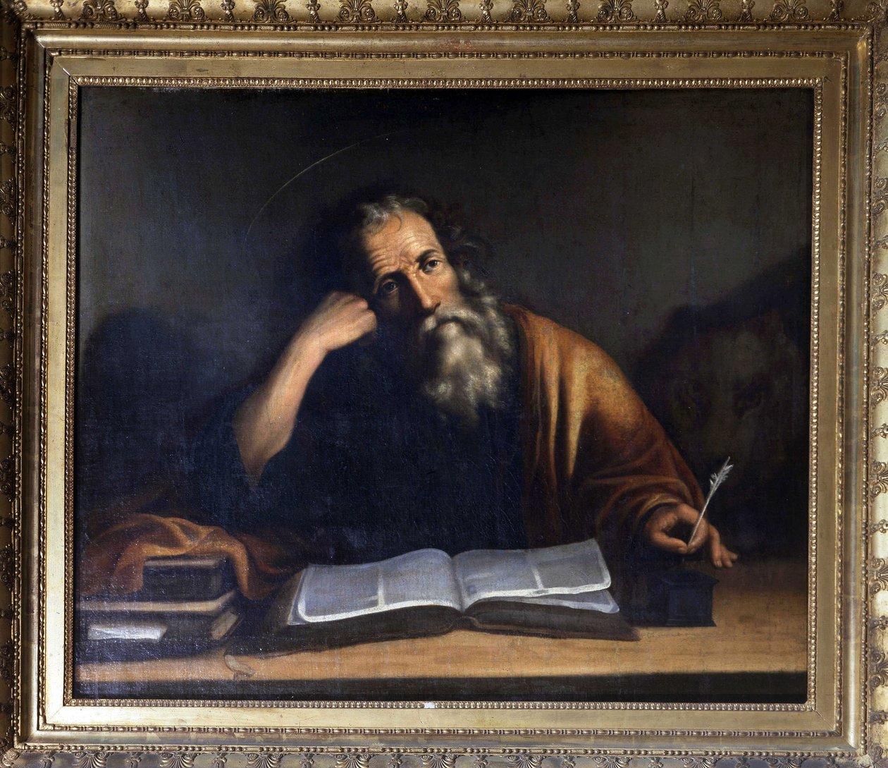 Saint Mark Writing the Gospel - attributed to Veronese, Church of La Turbie. 作者 委罗内塞