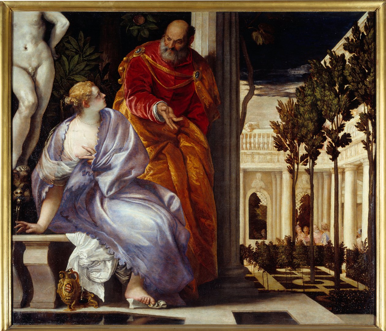 沐浴中的 Bethsabee Paolo Veronese (1528-1588) 1575 年作画。 2,27x2,37 m 里昂，Musee des Beaux Arts 作者 委罗内塞