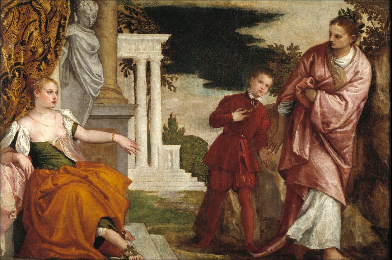 Jeune homme entre le Vice et la Vertu - 年轻人在美德与罪恶之间 - 维罗内塞，保罗（1528-1588） - 约1581年 - 布面油画 - 102x153 - 普拉多博物馆，马德里 作者 委罗内塞