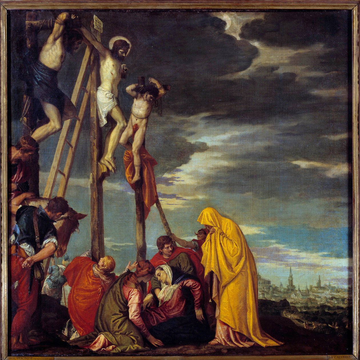 The Calvary Painting by Paolo Caliari dit Paolo Veronese (1528-1588) 16th century Sun. 1,02x1,02 m 作者 委罗内塞