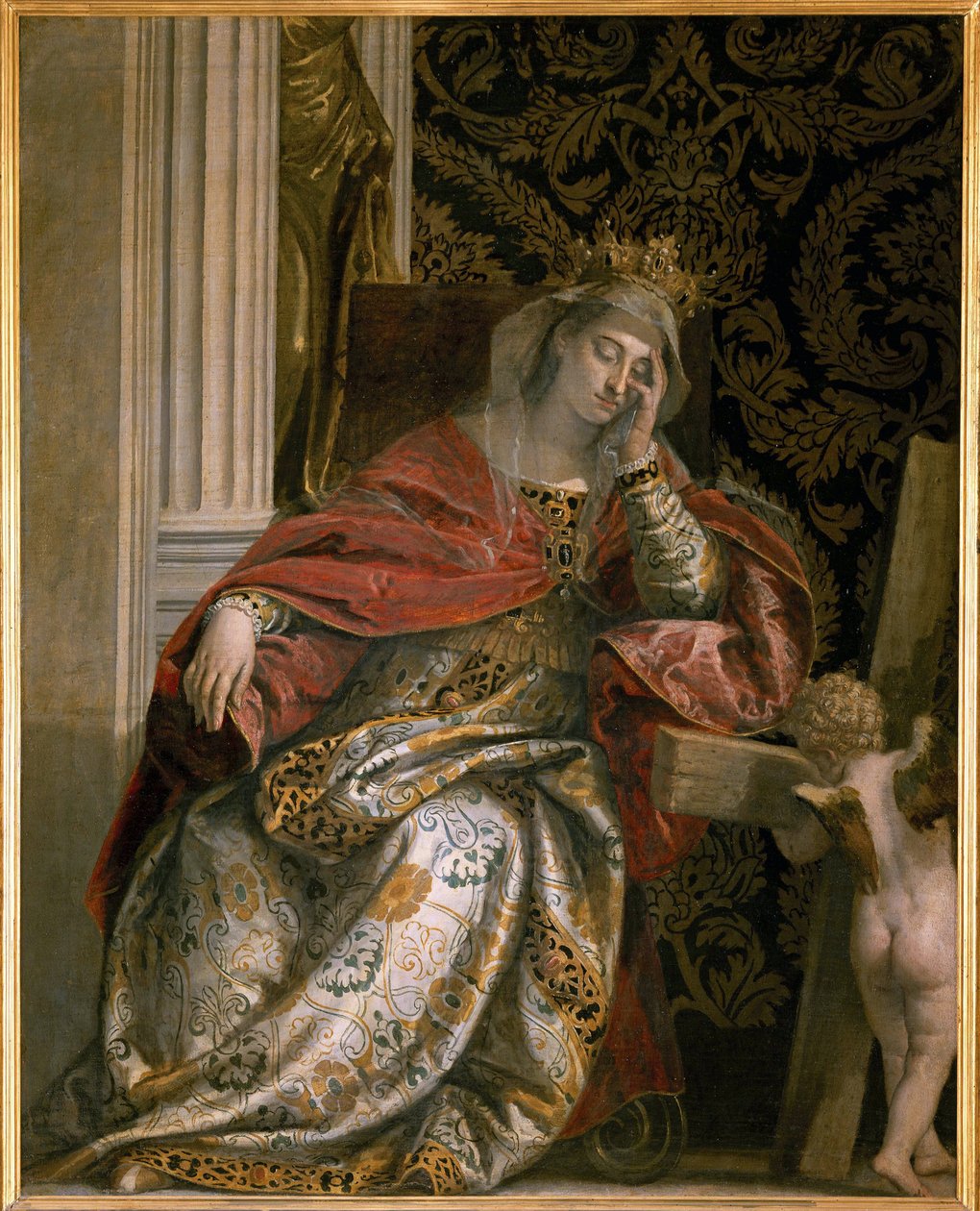 圣赫勒拿之梦 (Sainte Helene, 249-330) par Veronese, Paolo (1528-1588)。 布面油画，尺寸：166x134，c。 1580, 梵蒂冈博物馆, Viale Vaticano, 罗马 作者 委罗内塞