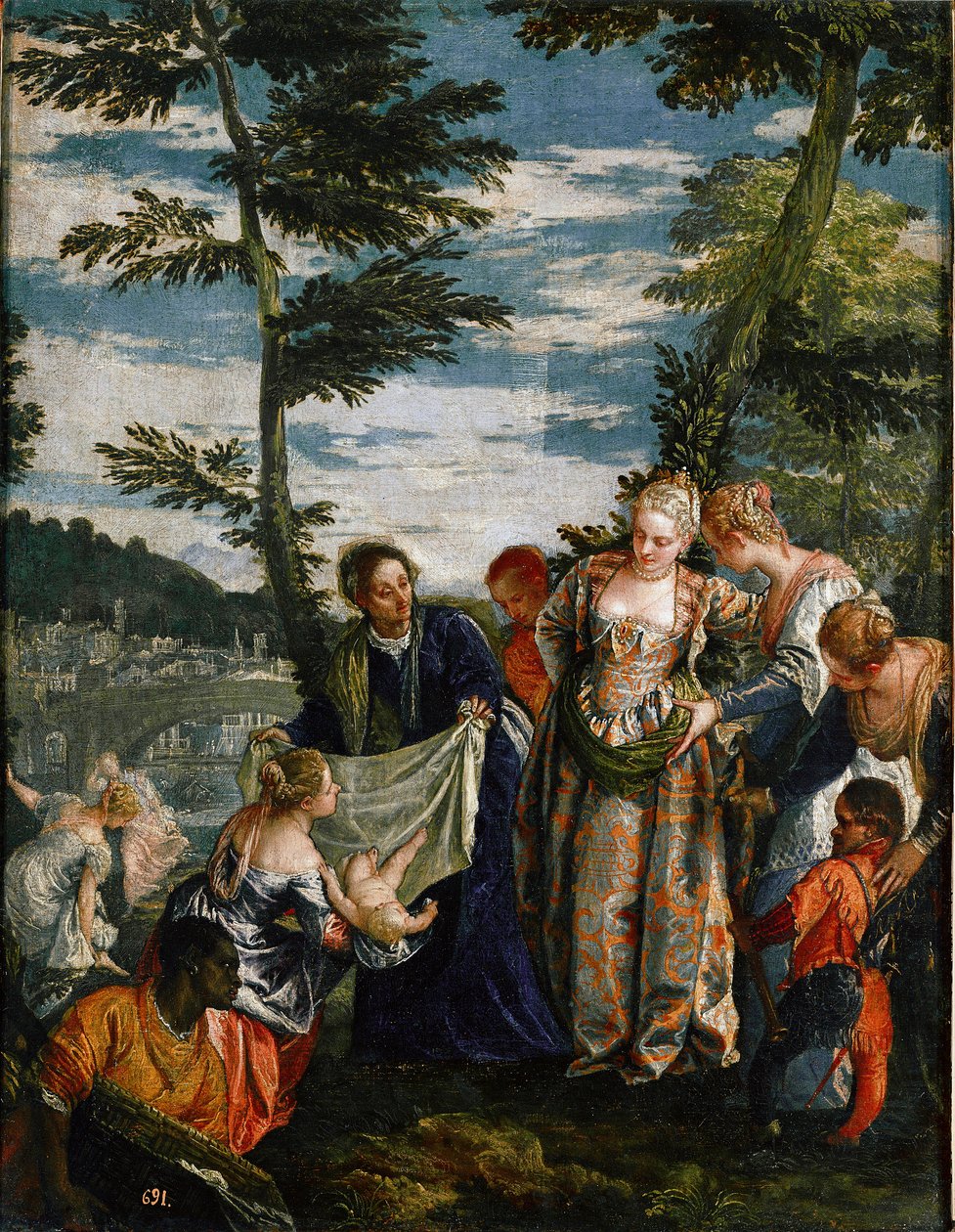 The Finding of Moses (Painting, c.1580) 作者 委罗内塞