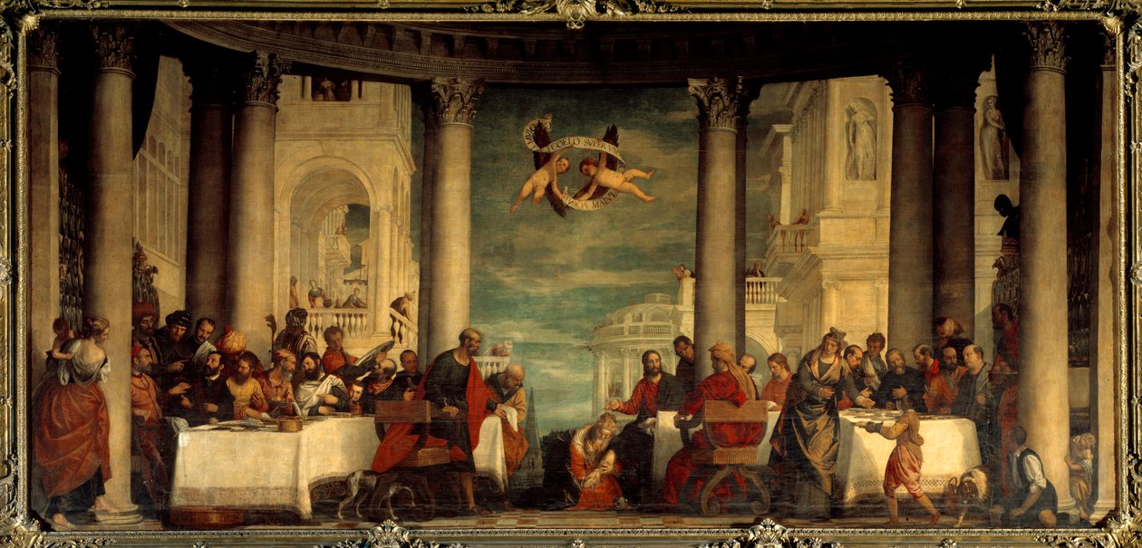 法利赛人西门之家的晚餐 Paolo Veronese (1528-1588) 绘画 作者 委罗内塞