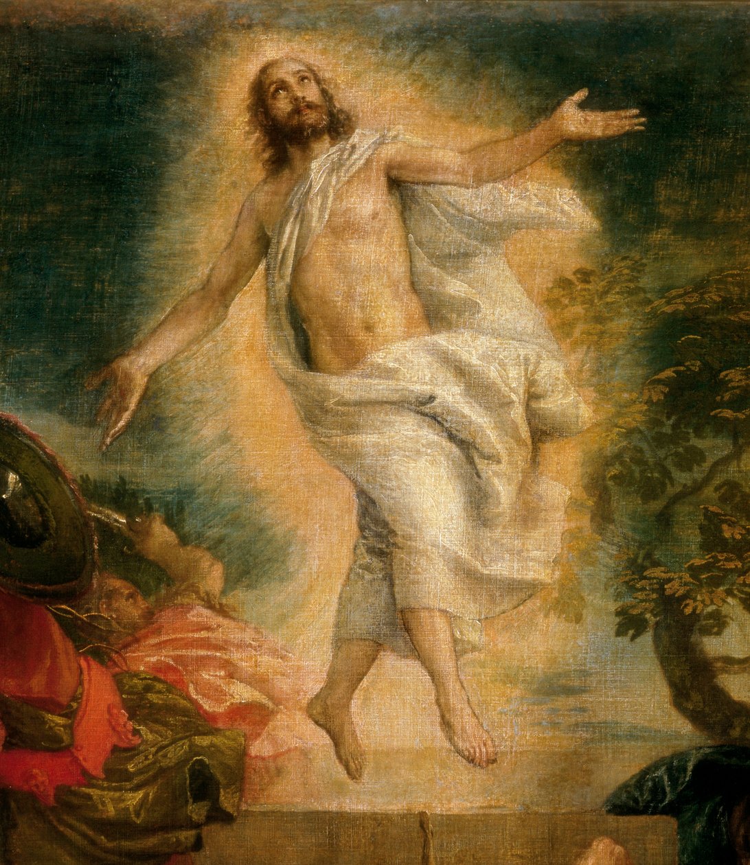 基督的复活。 细节。 Paolo Caliari 的绘画说 Paolo Veronese (1528-1588) 布面油画 作者 委罗内塞