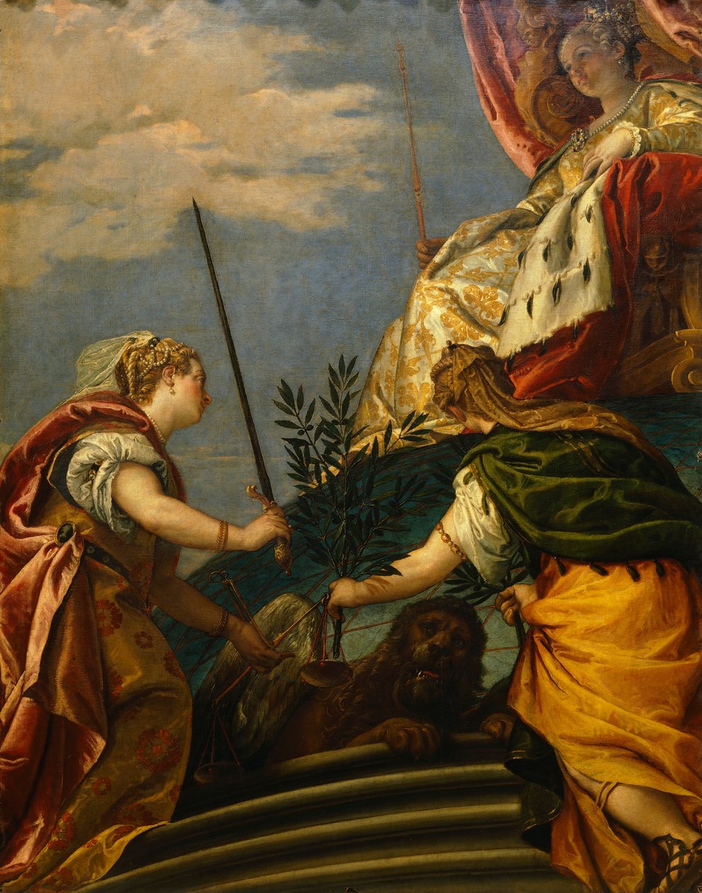 荣耀与和平之间的威尼斯，保罗·卡利亚里（Paolo Caliari），又名维罗内塞（Veronese）（1528-1588），布面油画 作者 (1528 88) 委罗内塞