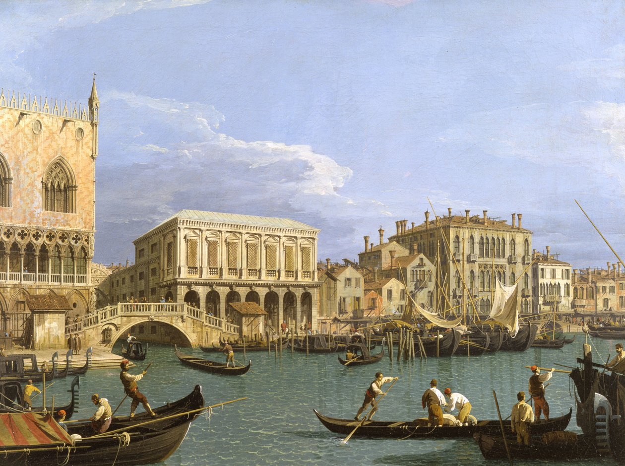 威尼斯希亚沃尼河（Riva degli Schiavoni）景观 作者 (1697 1768) 卡纳莱托