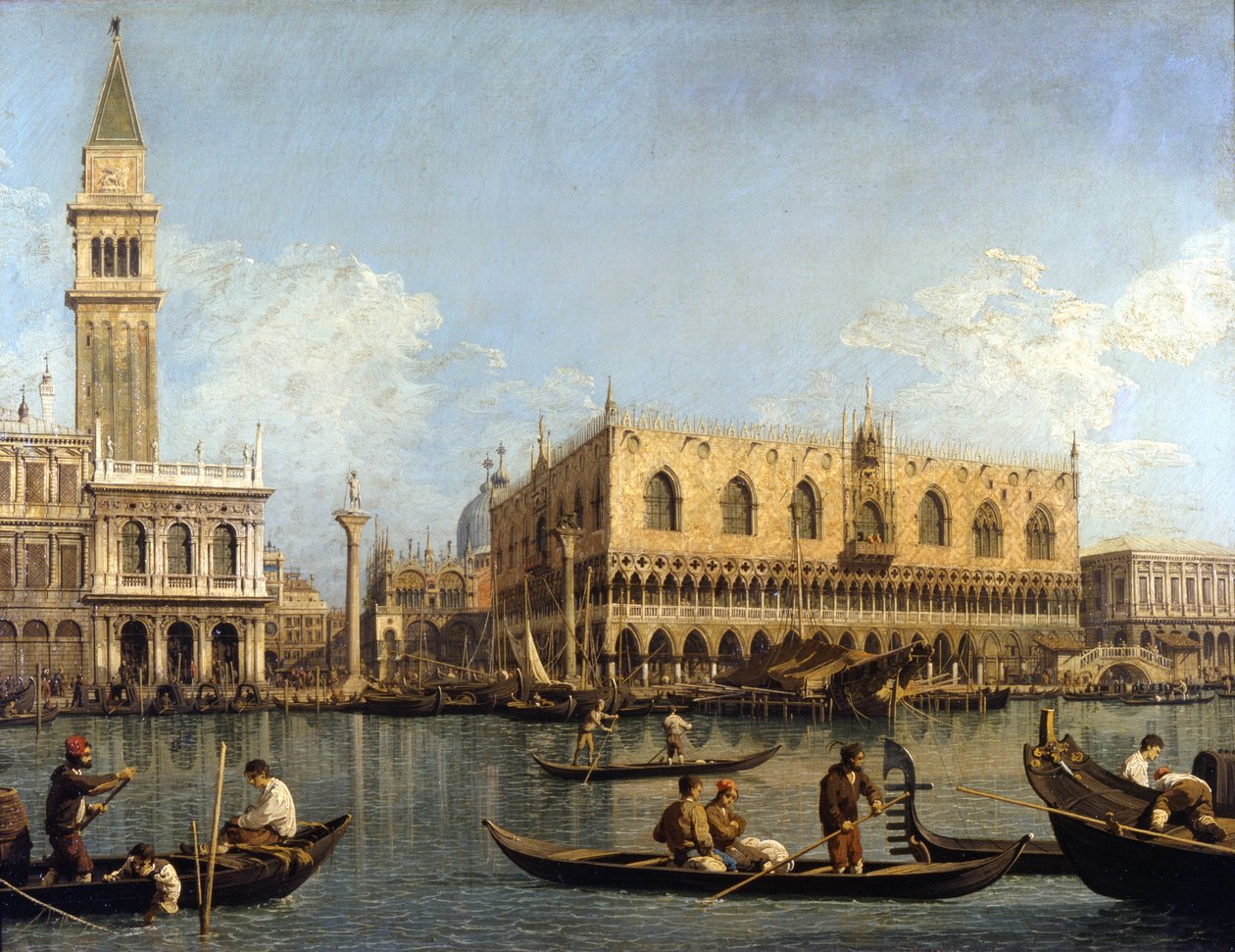 卡纳莱托（1697 - 1768）：威尼斯米兰公爵宫的景色 Pinacoteca di Brera 作者 卡纳莱托
