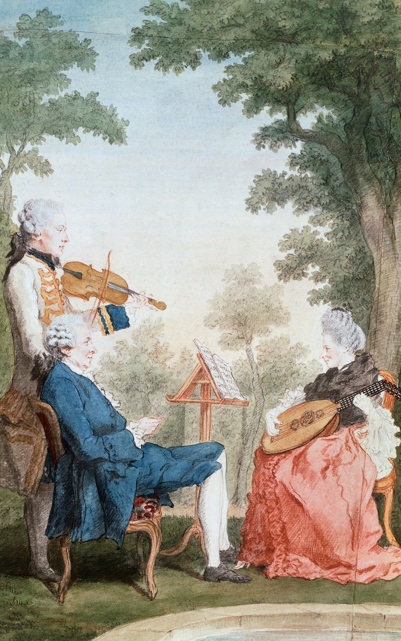 卡蒙特尔（Louis de Carmontelle）（1717-1806）创作的《克罗伊斯玛尔先生和小姐》，布面油画。法国 作者 卡蒙泰尔