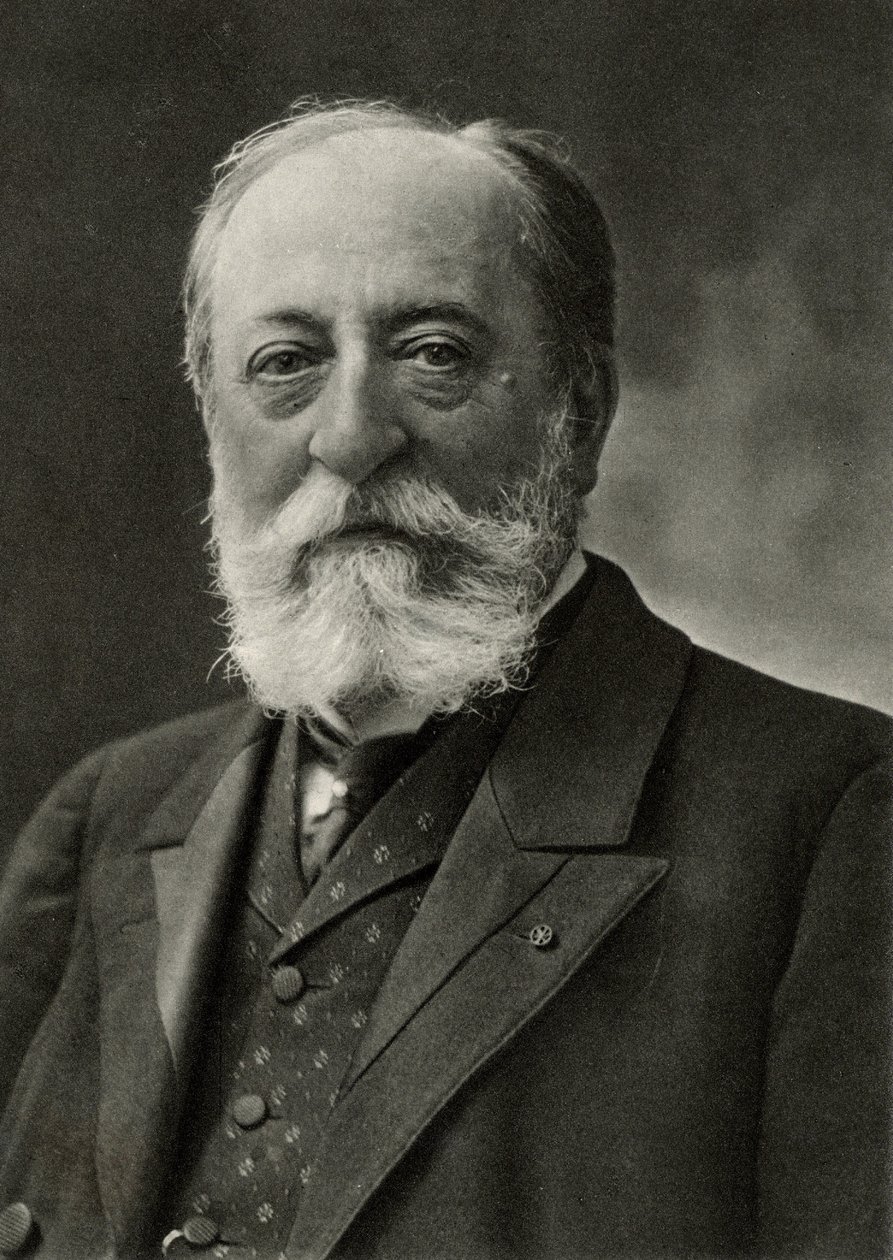 卡米尔-圣桑（Camille Saint-Saens）（1835-1921 年），法国作曲家、管风琴家（黑白照片） 作者 (1820-1910) 纳达尔