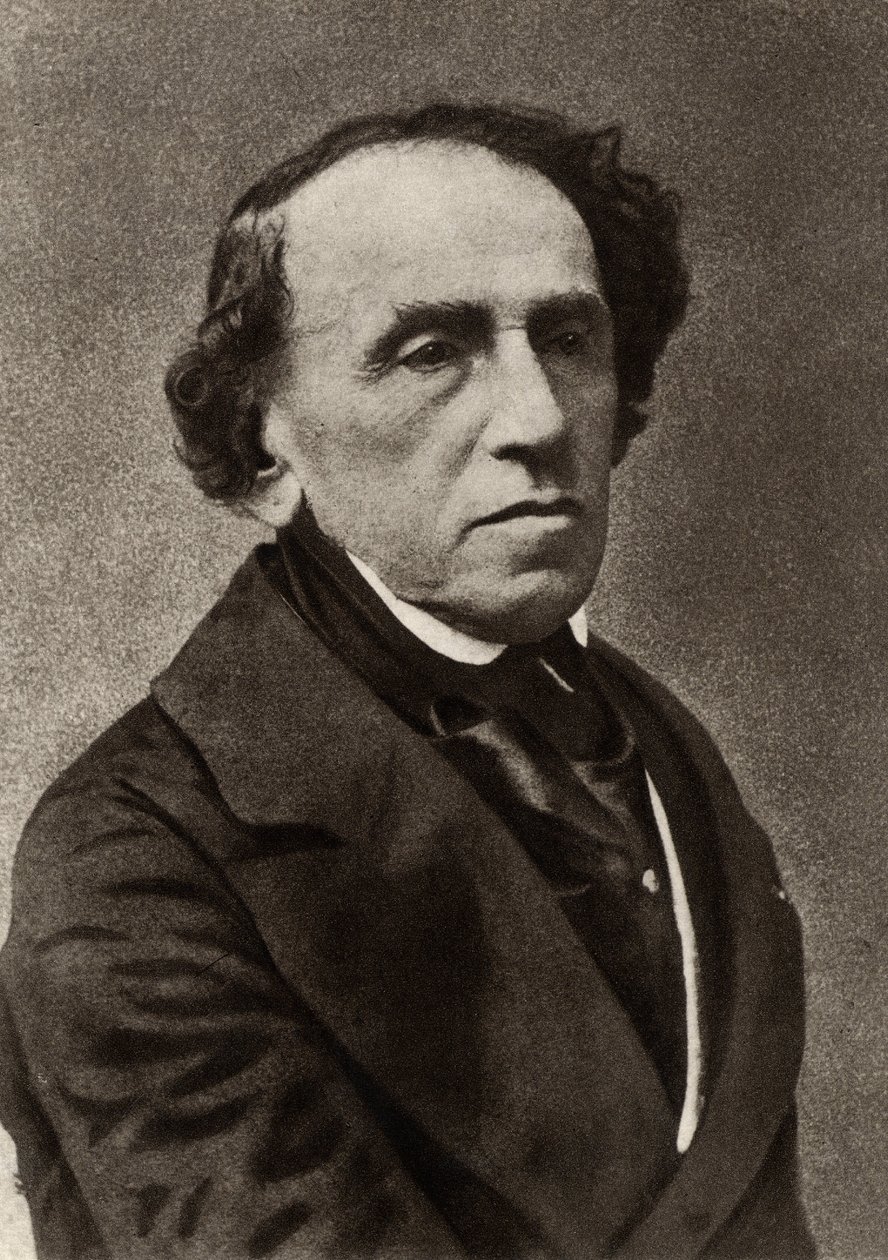 贾科莫·梅耶贝尔（Giacomo Meyerbeer，1791-1864）（雅各布·利布曼·比尔）德国作曲家，定居巴黎，并成为法国大歌剧最重要的作曲家（黑白照片） 作者 (1820-1910) 纳达尔