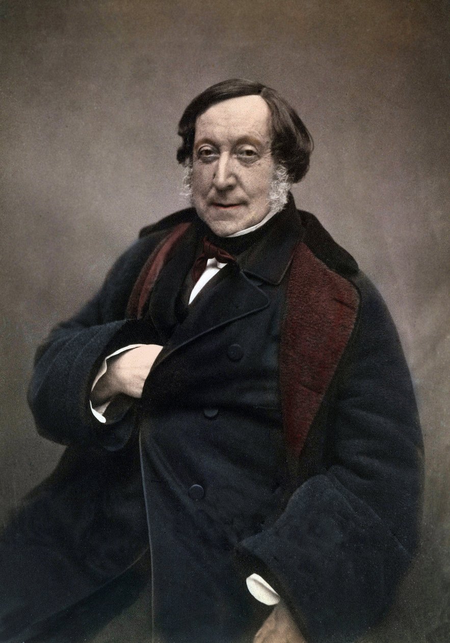 Gioachino (Antonio) Rossini (1792-1868) 意大利作曲家。Nadar拍摄的照片 作者 纳达尔