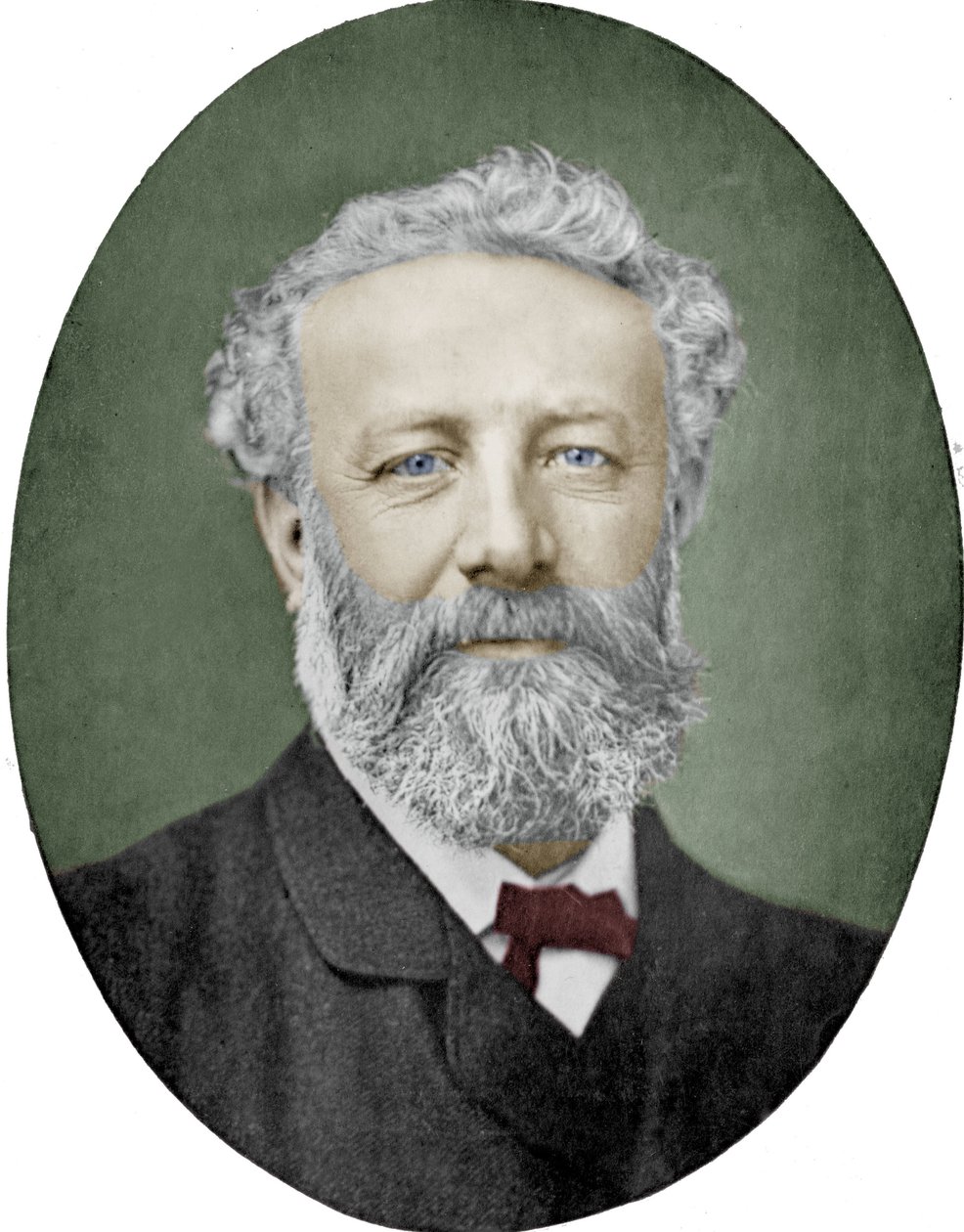 儒勒·凡尔纳（Jules Verne，1828-1905）法国小说家，纳达尔拍摄，彩色图片 作者 (1820 1910) 纳达尔