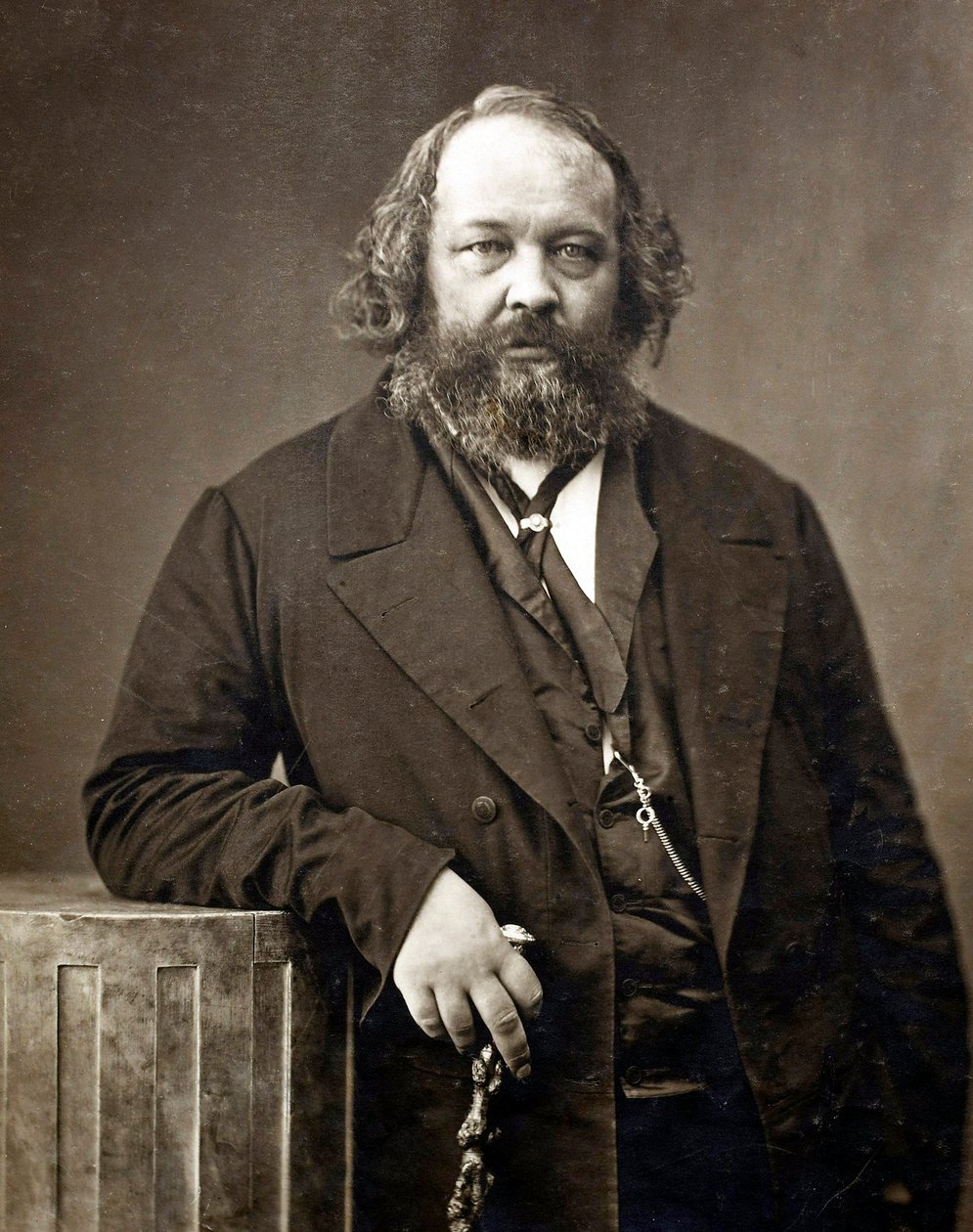 米歇尔·巴枯宁（Bakunin）（1814-1876）的肖像，俄罗斯无政府主义者“米哈伊尔·亚历山德罗维奇·巴枯宁（1814-1876）的肖像”，纳达尔，加斯帕德-费利克斯（1820-1910），约 1860 年 - 白蛋白照片 - 私人收藏 作者 纳达尔