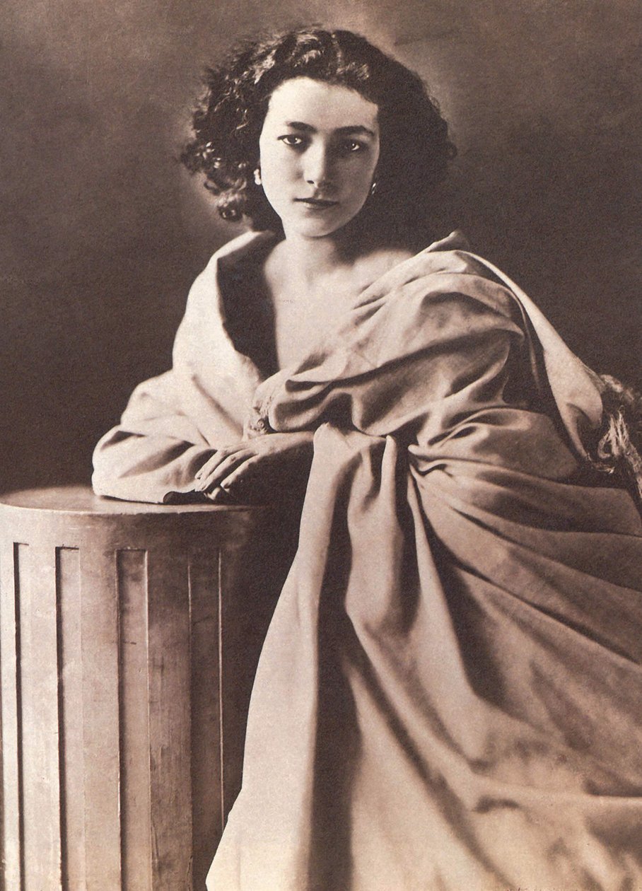 纳达尔创作的亨丽埃特-罗辛-伯纳德（Henriette Rosine Bernard dite Sarah Bernhardt）（1844-1923）肖像。 作者 纳达尔