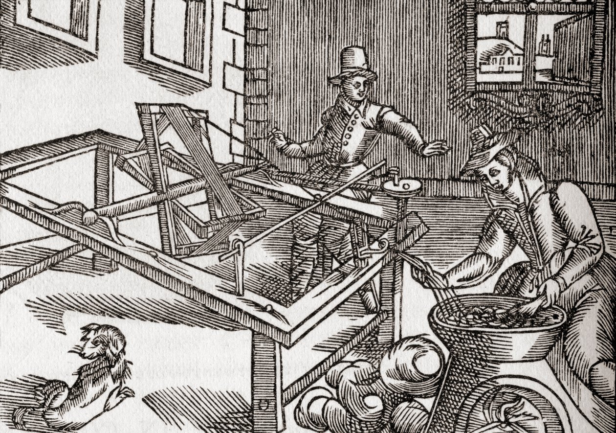 Silk winding, facsimile of a picture in Edward William