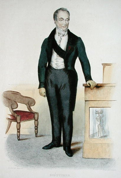 Guillaume Dupuytren (1777-1835)的插图来自E. Mennechet的《Le Plutarqe Francaise》，由Langlois雕刻。 作者 （后）莱德里克